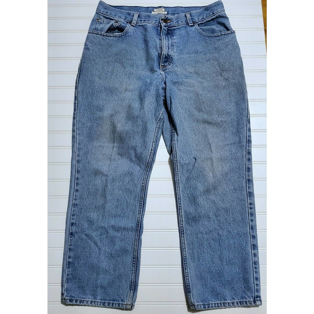 LL Bean Vintage High Waist Straight Jeans Petite